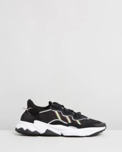 Ozweego - Men's Core Black, Solar Green & Onix By Adidas Originals