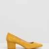 Palvin Leather Pumps Yellow Suede By Atmos&Here -Vionic AU Shop ic palvin leather pumps 758716