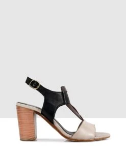 Petra Heeled Sandals Grey/black By S By Sempre Di