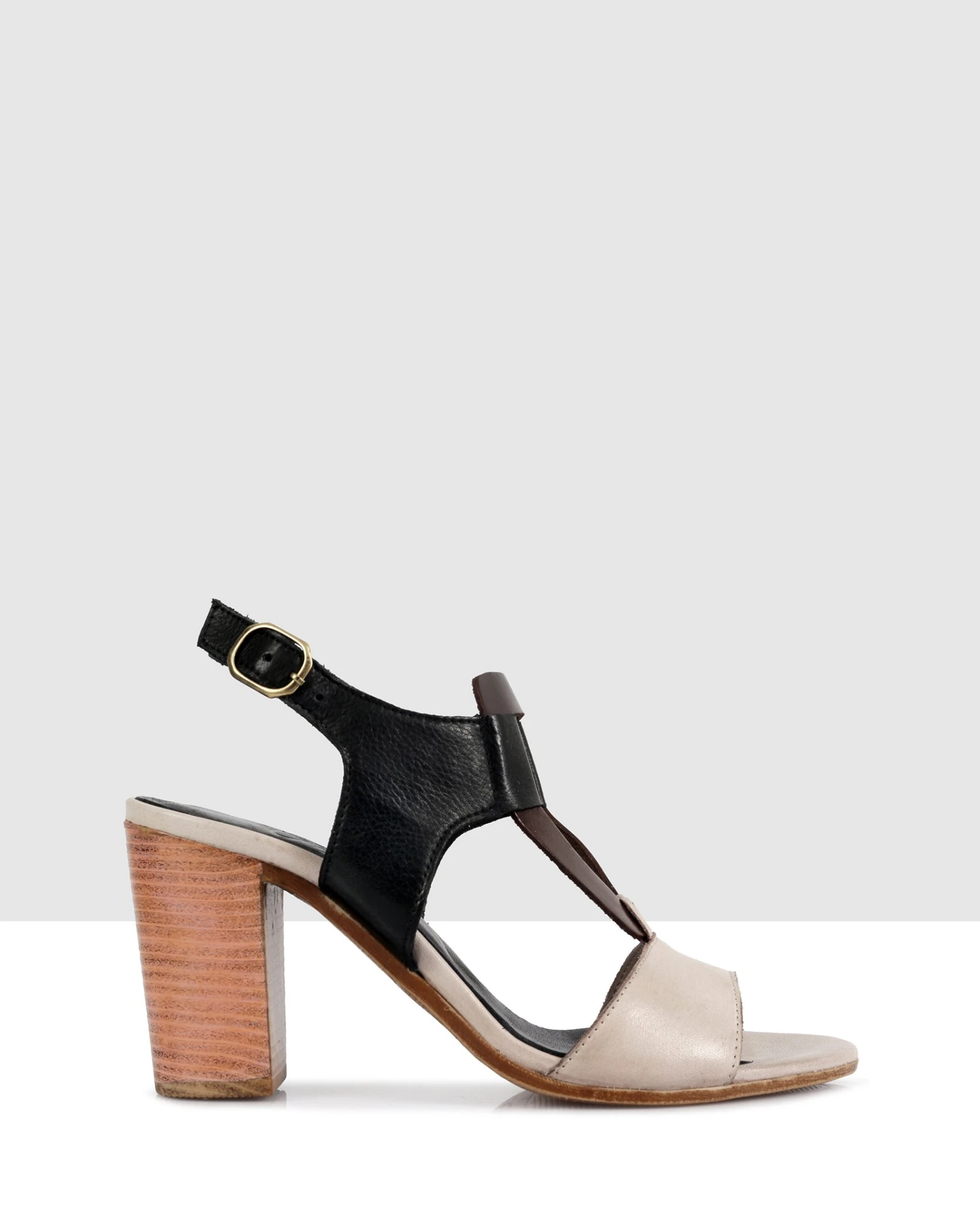 Petra Heeled Sandals Grey/black By S By Sempre Di 3 Petra Heeled Sandals Grey/black By S By Sempre Di
