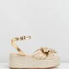 Pleated Knot Flatform Espadrilles Gold By Loeffler Randall 1 Pleated Knot Flatform Espadrilles Gold By Loeffler Randall -Vionic AU Shop ic pleated knot flatform espadrilles 867775