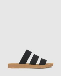 Rays Elastic Slip On Sandals Black By Betts