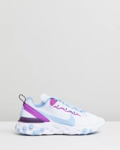 React Element 55 - Women's Football Grey, Psychic Blue & Hyper Violet By Nike
