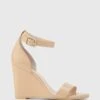 Remina Nappa Leather Wedge Heel Sandals Beige By Wittner -Vionic AU Shop ic remina nappa leather wedge heel sandals 983844