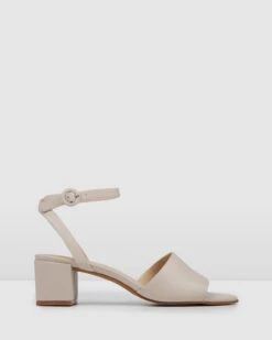 Rhodes Low Heel Sandals Bone Leather By Jo Mercer