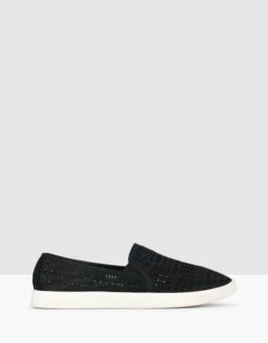 Roy Perforated Slip On Loafers Black By Betts