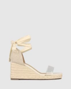 Roza Espadrille Wedge Sandals Natural Clear By Betts