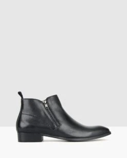 Shifter Leather Dress Boots Black By Zu