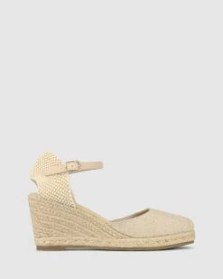 Sicily Wedge Espadrilles Ecru Canvas By Betts