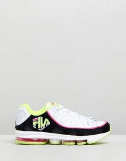 Silva Trainers - Women's White, Black & Fuchsia Purple By Fila