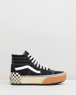 Sk8-Hi Stacked - Women's Black & Checkerboard By Vans