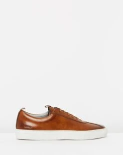 Sneaker 1 Tan Hand-Painted Calf By Grenson