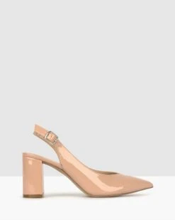 Spring Sling Back Pumps Dark Blush Patent By Betts