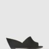 Stevie Wedge Heel Mules Black Micro By Betts -Vionic AU Shop ic stevie wedge heel mules 980825
