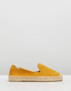 Suede Platform Smoke Slippers Marigold By Soludos