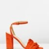 J. Crew Suede Stella Ruffle Sandals Bright Persimmon By J.Crew -Vionic AU Shop ic suede stella ruffle sandals 630002