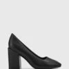 Sutton Leather Block Heel Pumps Black By Wittner -Vionic AU Shop ic sutton leather block heel pumps 964776