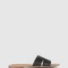Swerve Leather Slides Black Croc By Betts -Vionic AU Shop ic swerve leather slides 1012745