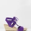 Tansy Wedge Espadrille Sandals Purple By Vionic