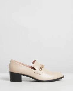 Tara Leather Loafers Beige Leather By Atmos&Here