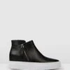 Tenner Sneakers Black Leather By Jo Mercer -Vionic AU Shop ic tenner sneakers 989821