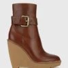 Theodore Wedge Ankle Boots Brown By Wittner 2 Theodore Wedge Ankle Boots Brown By Wittner -Vionic AU Shop ic theodore wedge ankle boots 839430