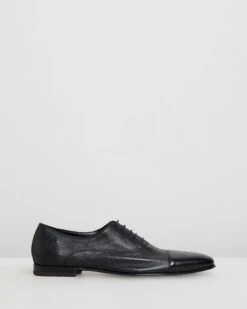 Toe Cap Oxford Black Deer Leather By Barrett