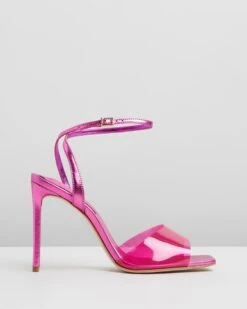 Transparent Strap Stiletto Heels Pink By Schutz