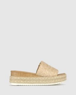 Trix Slip On Flatform Sandals Natural By Betts