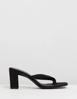 VEGAN - Dandelion Heels Black Microsuede By Atmos&Here