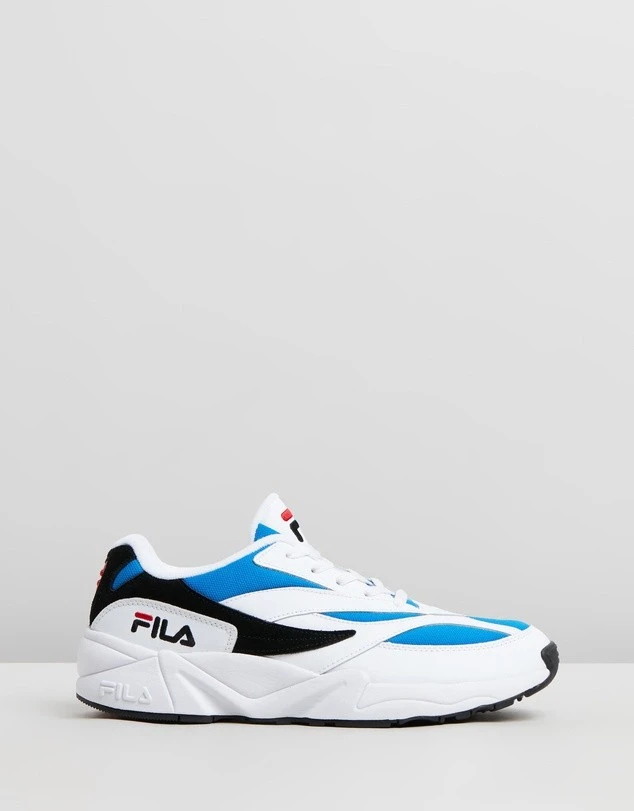 Venom Sneakers - Men's White, Electric Blue & Black By Fila 3 Venom Sneakers - Men's White, Electric Blue & Black By Fila