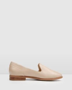 Vicky Casual Flats Beige Leather By Jo Mercer