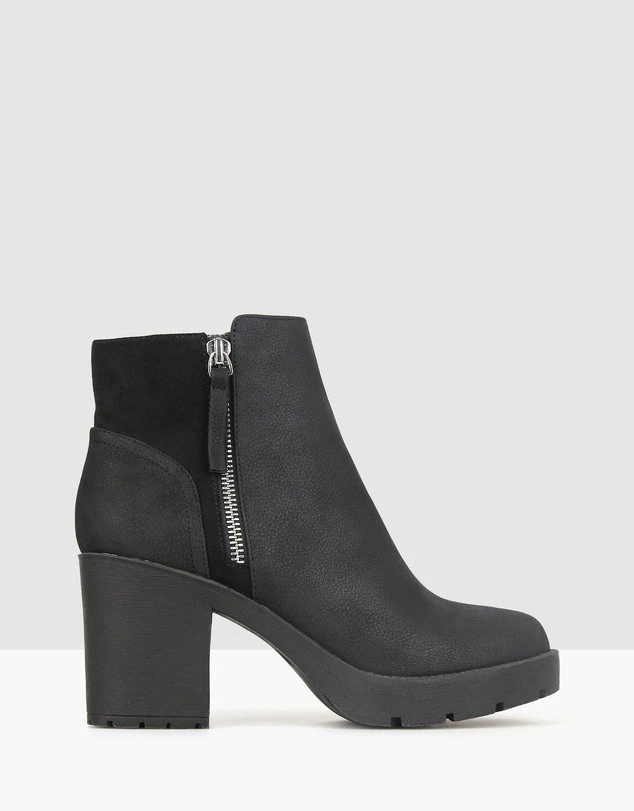Vox Chunky Ankle Boots Black By Betts 3 Vox Chunky Ankle Boots Black By Betts