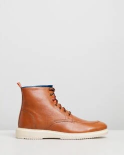 Yellowstone Leather Boots Tan By Double Oak Mills