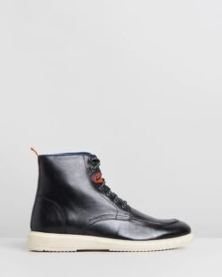 Yellowstone Leather Boots Black By Double Oak Mills