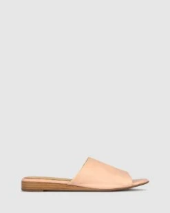 Yummy Leather Wedge Slides Blush By Airflex