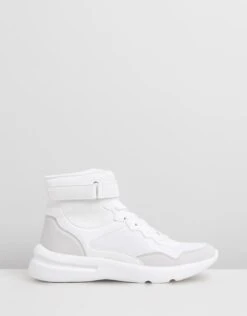 Zendaya High Top Sneakers White Tonal Multi By Rubi