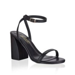 Kiara - Black Kid Leather By Siren Shoes