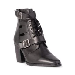Meg - Black Nappa Kid By Siren Shoes