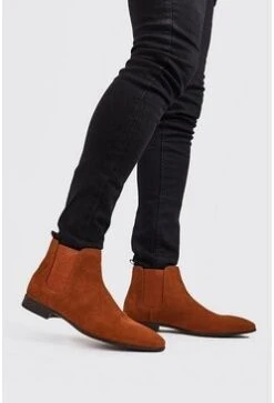 Faux Suede Chelsea In Tan