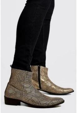 Faux Snake Cuban Chelsea In Natural