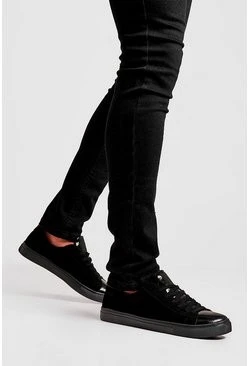 Smart Lace Up Trainer In Black 3 Smart Lace Up Trainer In Black