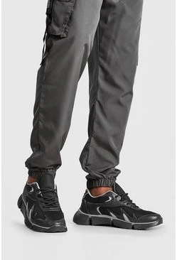 Colour Pop Chunky Trainer In Grey 3 Colour Pop Chunky Trainer In Grey