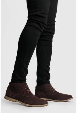 Real Suede Desert Boots In Brown 3 Real Suede Desert Boots In Brown