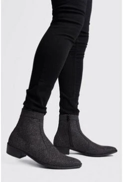 Black Glitter Chelsea In Black