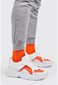 Clear See Through Panel Chunky Trainer In White