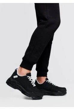 Matte Black Chunky Trainer In Black
