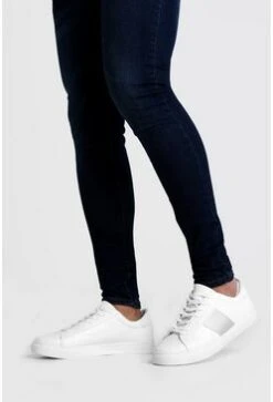 Silver Side Tape Trainer In White