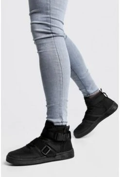 Buckle Detail Hi Top In Black