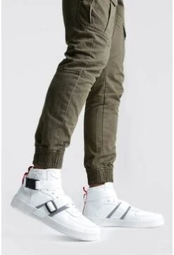 Buckle Detail Hi Top In White
